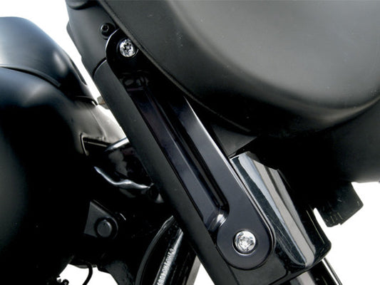 Front Turn Signal Indicator Strips with Smoked Lens & Amber LED's - Black. Fits Street Glide 2006-2023
