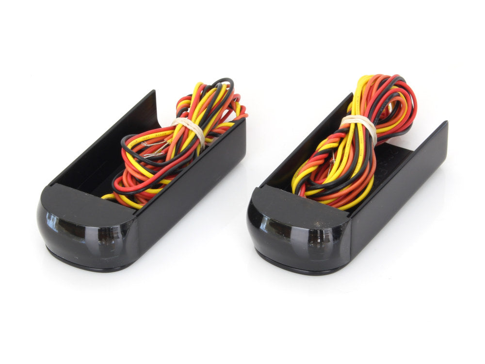 Strut Light Kit with Red Run/Brake & Amber Turn Signal - Black. Fits Softail Slim & Street Bob 2018up & Standard 2020up.