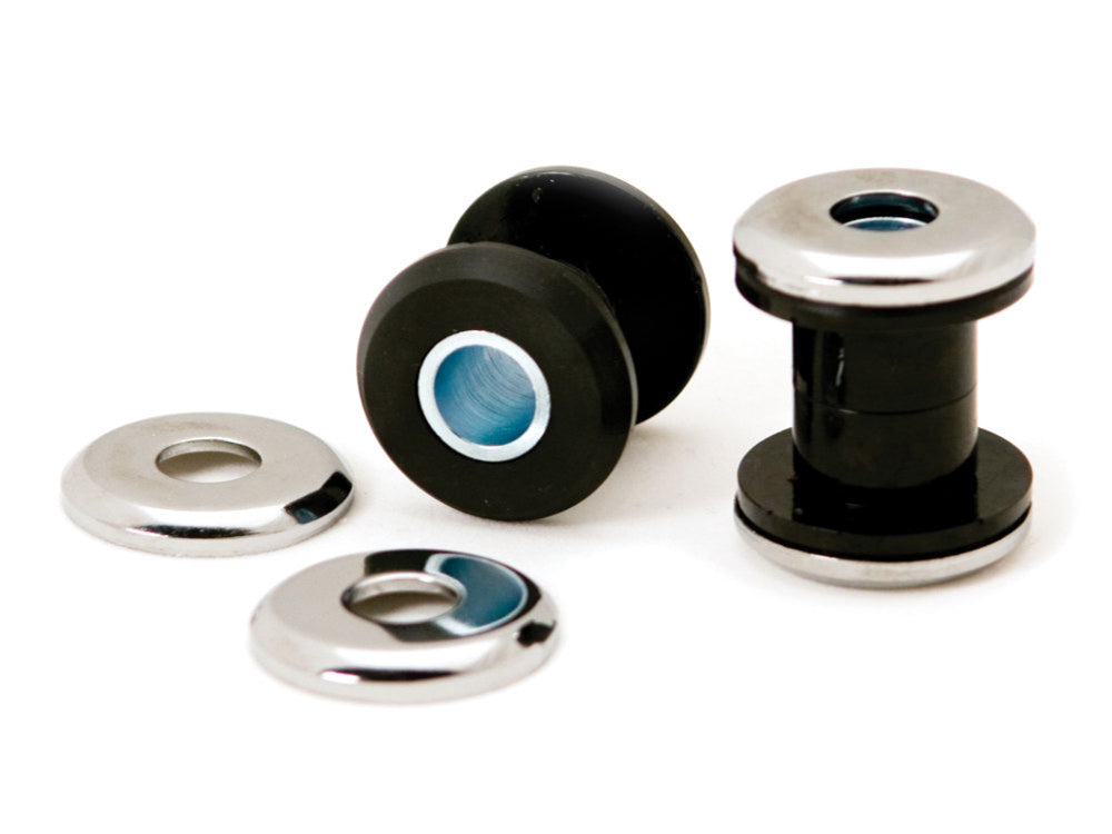 Heavy Duty Polyurethane Handlebar Damper Kit - Chrome. Fits Softail 2018up.