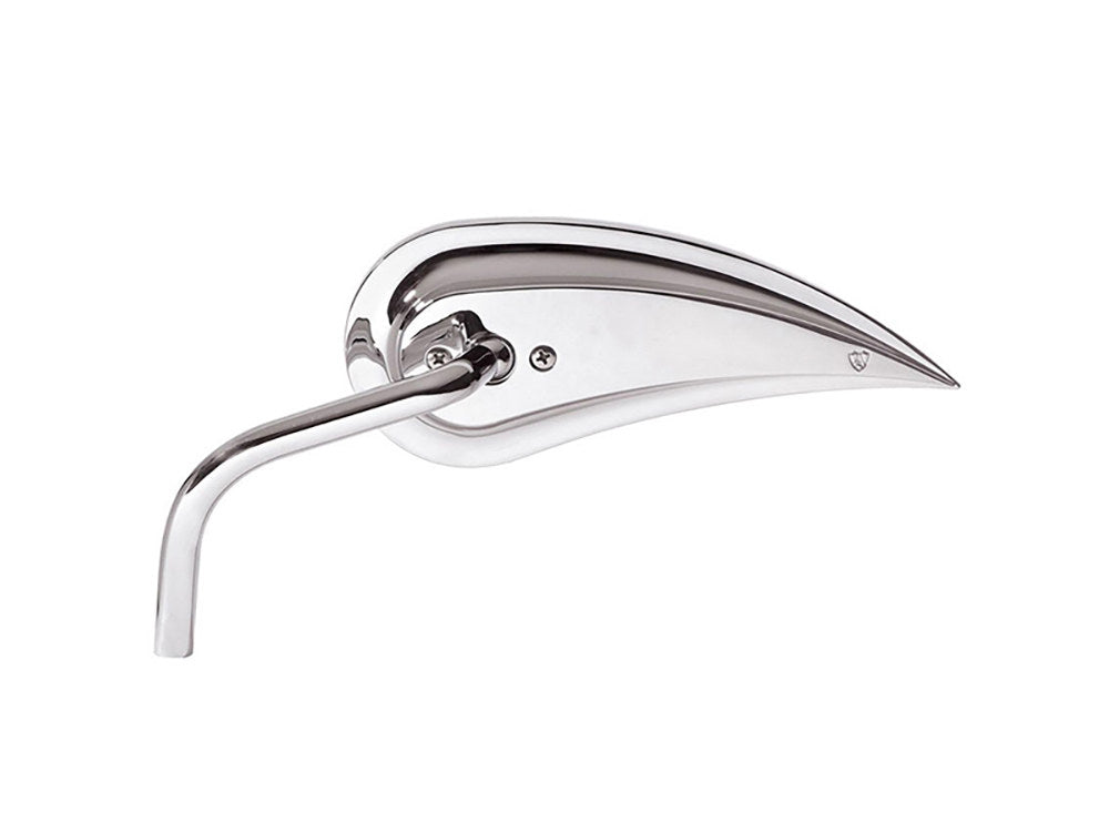 Rad III Teardrop Mirror with Steel Stem - Chrome. Fits Left.