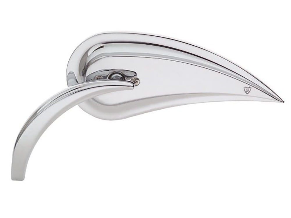 Rad III Teardrop Mirror with Die-Cast Stem - Chrome. Fits Left.