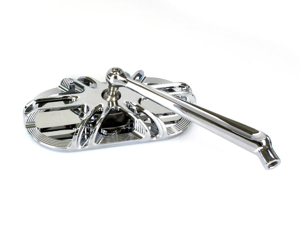 Deep Cut Caged Series Mirror - Chrome. Fits Right.