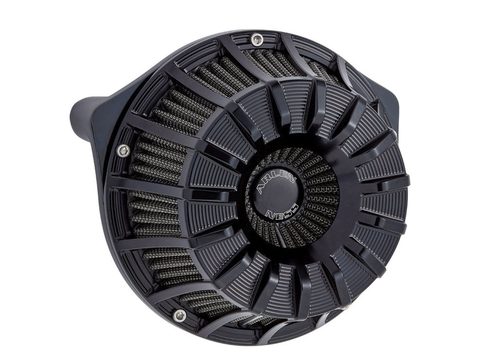 15-Spoke Air Cleaner Kit - Black. Fits Sportster 1988-2021.