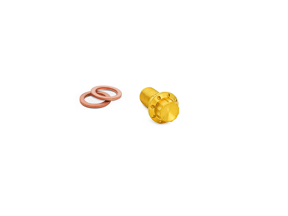 Titanium 12-Point 10mm M10 x 1.25 Banjo Bolt - Gold