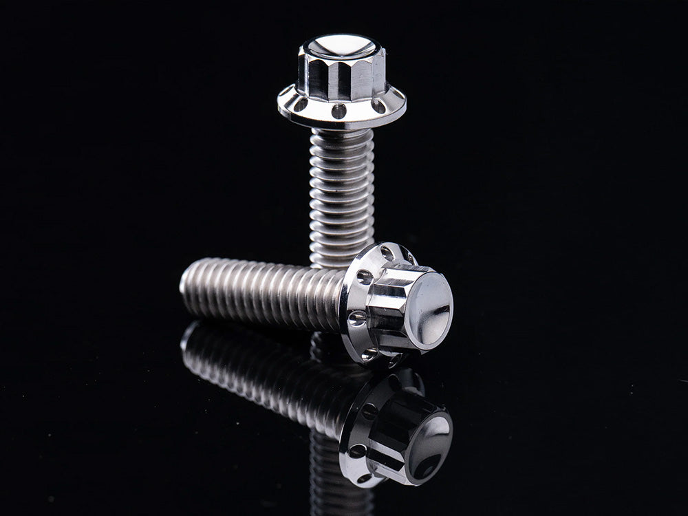 Titanium 12-Point Transmission Top Cover Bolt Kit - Polished. Fits Softail 2007-2024, Most Touring 2007-2024 & Dyna 2006-2017