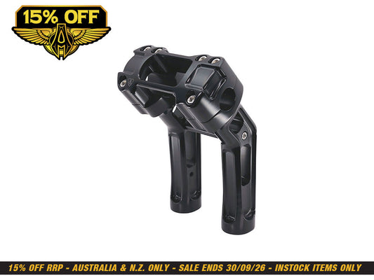 7in. Method Kickback Risers - Black. Fits Softail Street Bob, Low Rider ST, Standard & Breakout 2018-2024