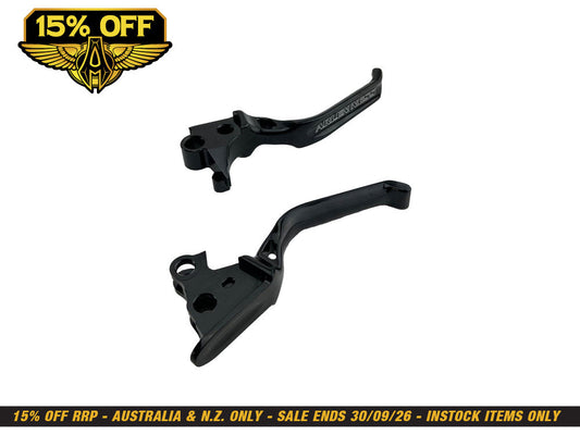 Method Levers - Black. Fits Softail 2018-2024