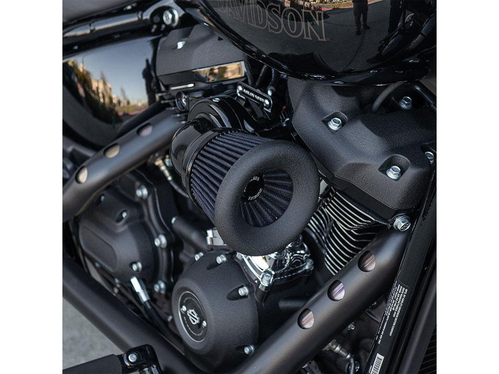 Velocity 90° Air Cleaner Kit - Black. Fits Sportster 1988-2021.