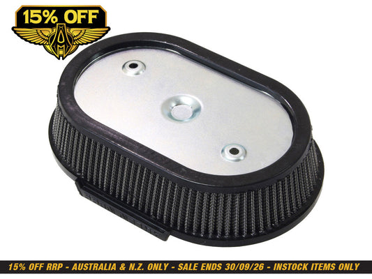High Flow Air Filter Element. Fits Milwaukee-Eight 2017-2024 with Ventilator/Oval Air Cleaner