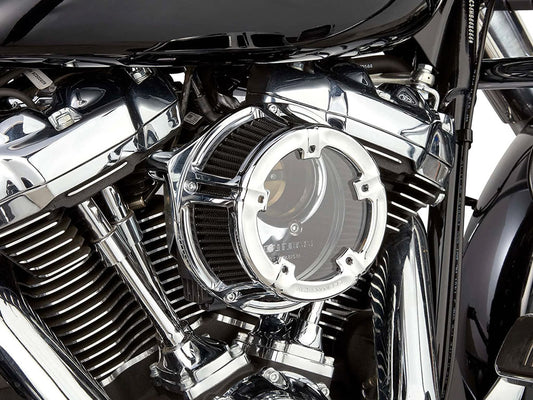 Method Clear Air Cleaner Kit - Chrome. Fits CVO Touring 2023up, Street Glide & Road Glide 2024up, Touring 2025up & Softail 2025up