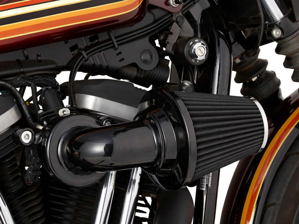 90deg Monster Sucker Air Cleaner Kit - Black. Fits Sportster 1991-2021
