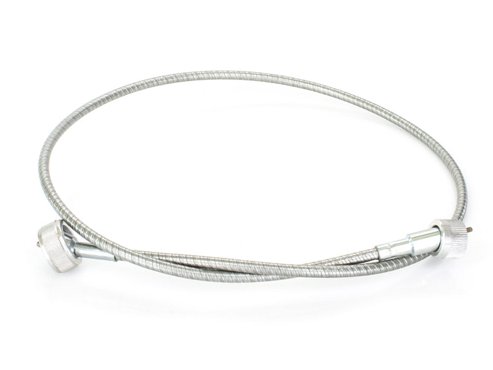 Steel Transmission Drive Speedo Cable. Fits 4spd Big Twin Models with Transmission Speedo Drive. 35in. Long with 5/8-18in. Nut.