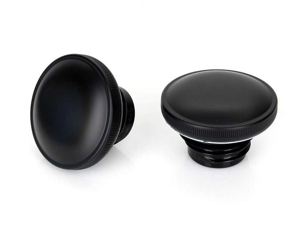 Screw-In Fuel Caps - Matte Black. Fits H-D 1982-1995.
