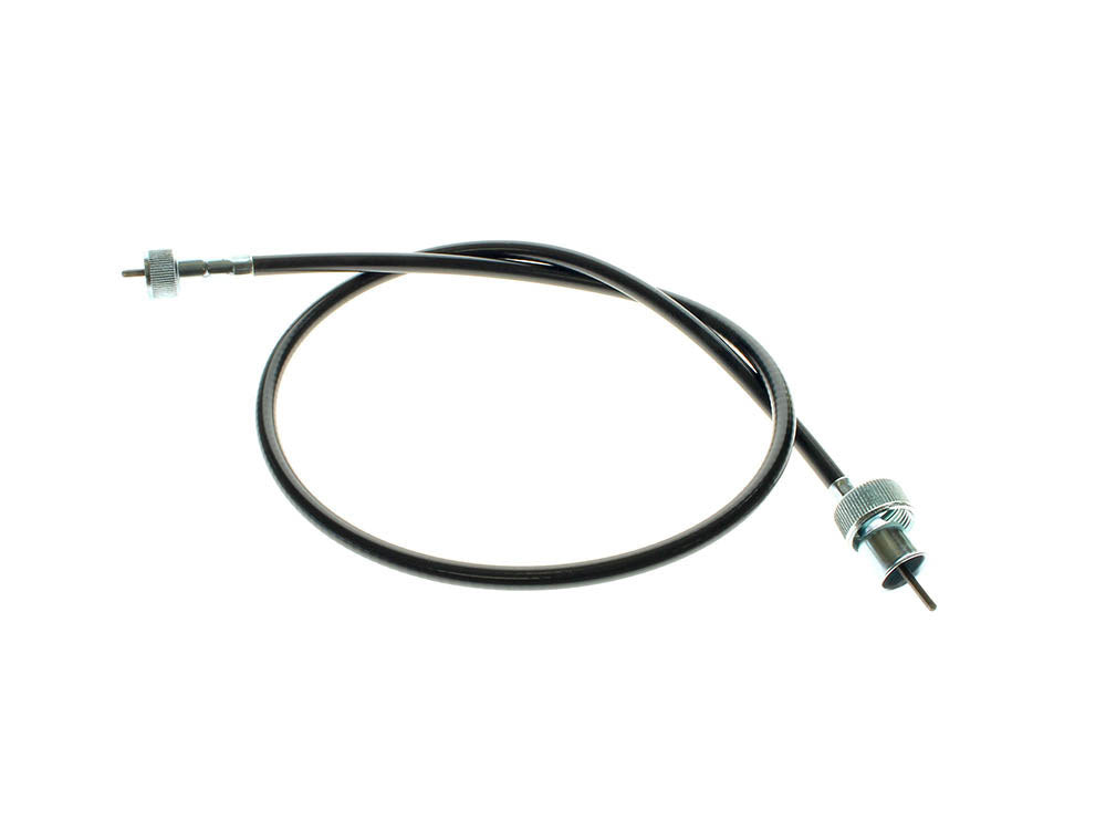 Transmission Drive Speedo Cable - Black Vinyl. Fits 4spd Big Twin Models with Transmission Speedo Drive. 35in. Long with 5/8-18in. Nut.
