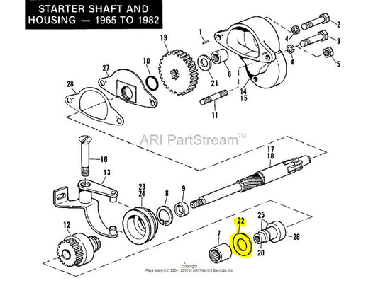 Starter Thrust Washer. Fits Big Twin 1965-1988 & Sportster 1967-1980.