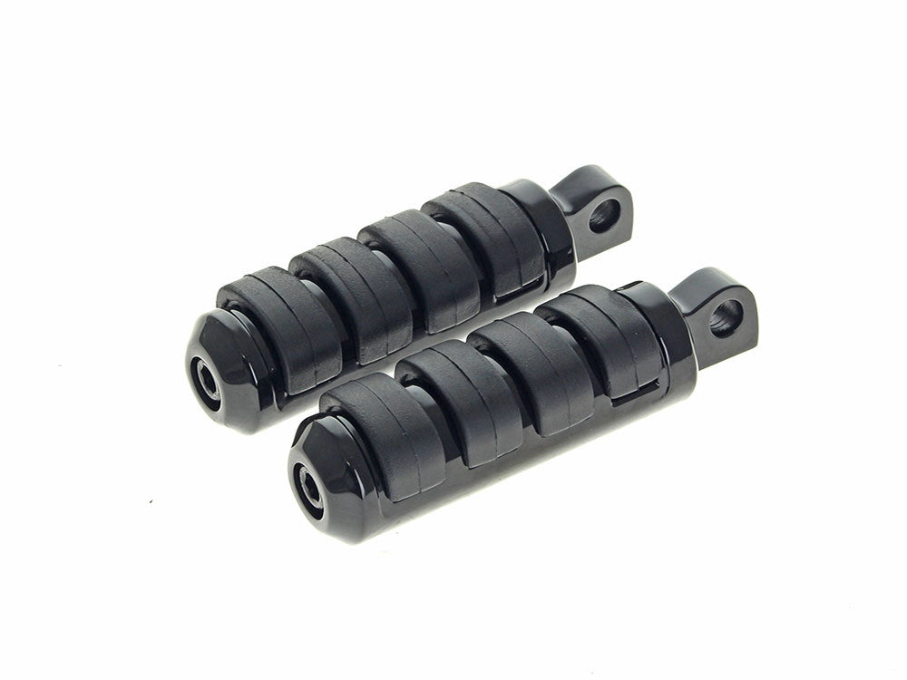 Comfort Iso Style Small Footpegs with Male Mounts - Black