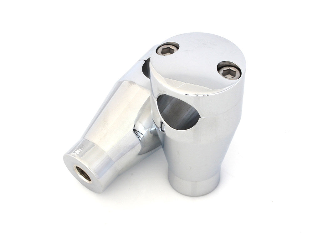 3in. Round Top Risers - Chrome. Fits 1in. Handlebar.
