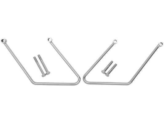 Saddlebag Supports - Chrome. Fits Softail 2000-2017 non 200 Tyre Models