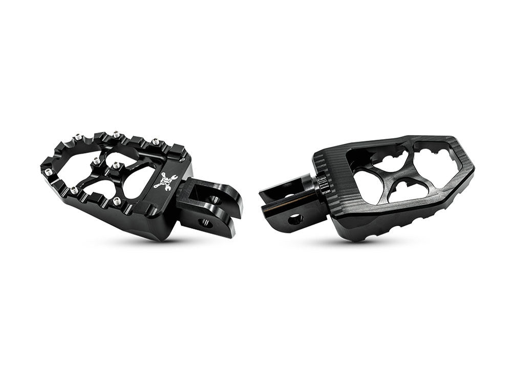MX Evolution Footpegs - Black. Fits Softail 2018up Front Rider