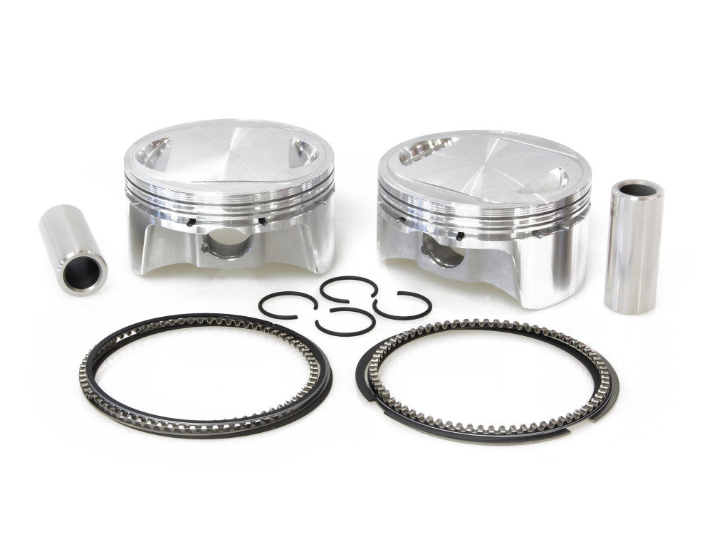 Standard Pistons with 10.75:1 Compression Ratio. Fits Twin Cam 2007-2017 96ci or 103ci to 107ci Big Bore Conversion.
