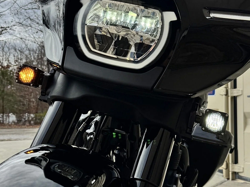 Shark Demon Turn Signals - Black. Fits CVO Street Glide 2023up & Street Glide 2024up