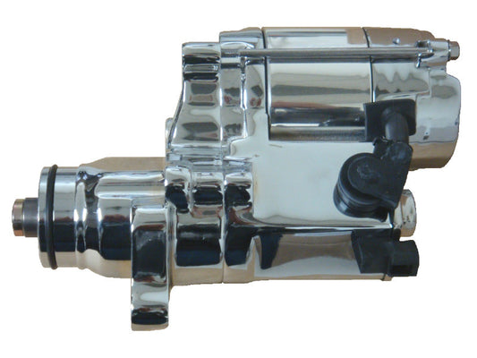 1.6kw Starter Motor - Chrome. Fits Softail 2007-2017, Dyna 2006-2017 & Touring 2007-2016.