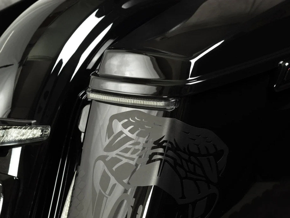 Bag Blades Saddlebag Lights. Red Run & Brake, Amber Turn with Smoke Lens. Fits Touring 2014up.