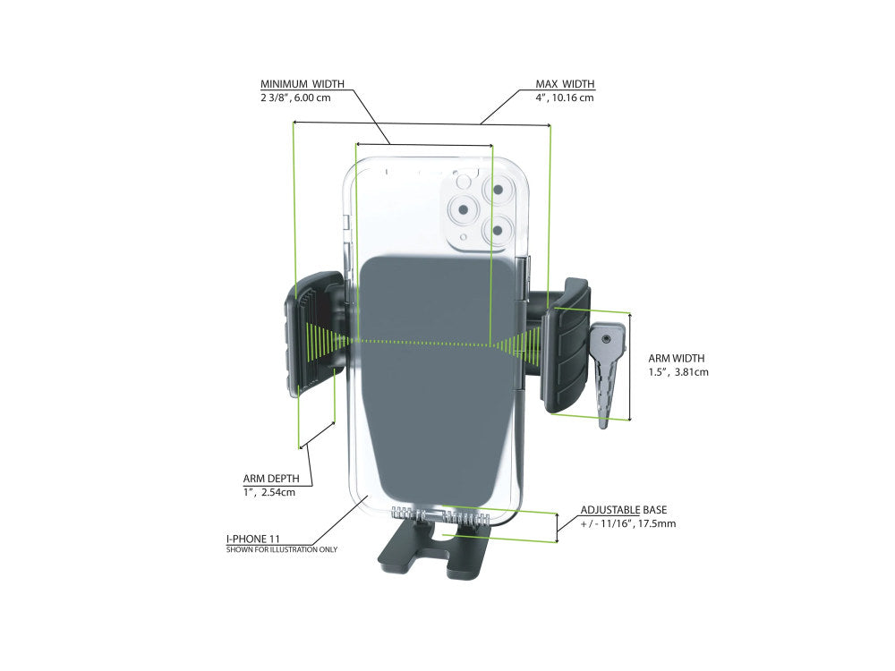 Cybercharger Wireless Smartphone Holder - Chrome Perch Mount
