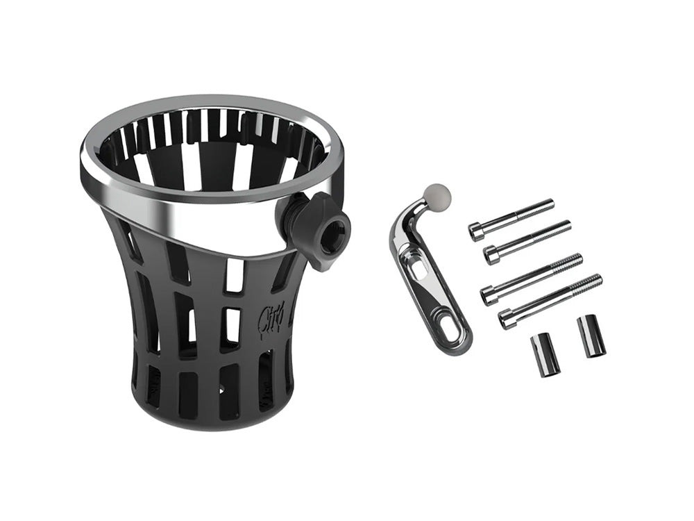 Big Ass Drink Holder with Perch Mount - Chrome