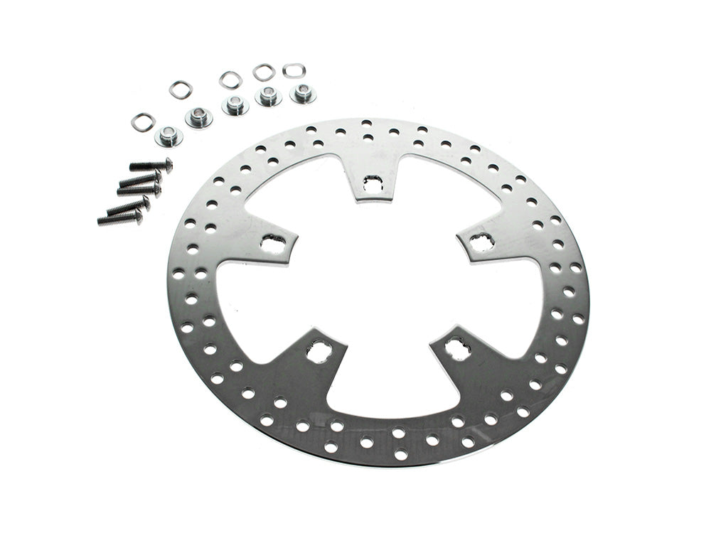 12.6in. Front Disc Rotor - Polished. Fits Touring 2024up with Coastal Moto Wheel