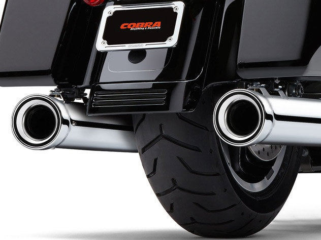 4in. Neighbor Hater Slip-On Mufflers - Chrome. Fits Touring 2017up.