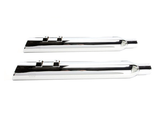 4in. 909 Uppercut Slip-On Mufflers - Chrome. Fits Touring 2017up.