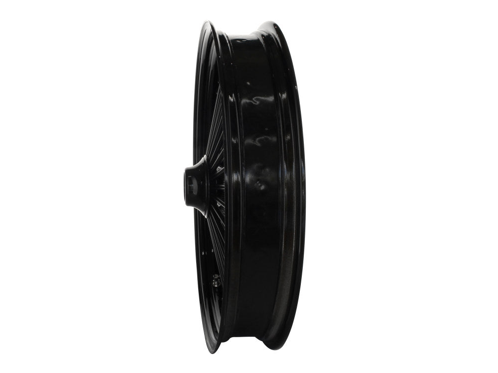 21in. x 3.5in. Mammoth Fat Spoke Front Wheel - Gloss Black. Fits Softail Heritage 2011up, Deluxe 2011-2020, Slim 2012-2021 & Fatboy 2011-2017