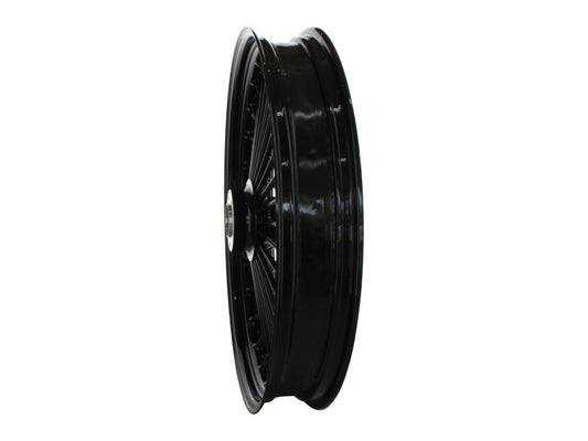 23in. x 3.5in. Mammoth Fat Spoke Front Wheel - Gloss Black. Fits FX Softail 2011-2015.