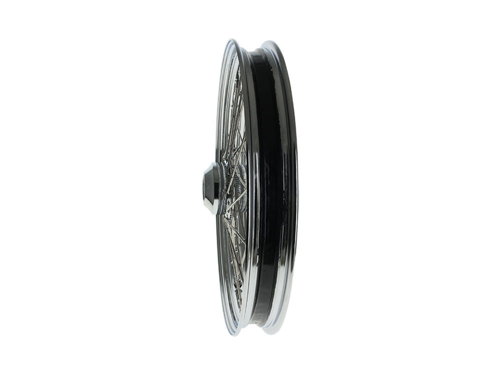 21in. x 2.15in. 40 Spoke Cross Laced Front Wheel - Chrome. Fits FX Softail 2011-2015.