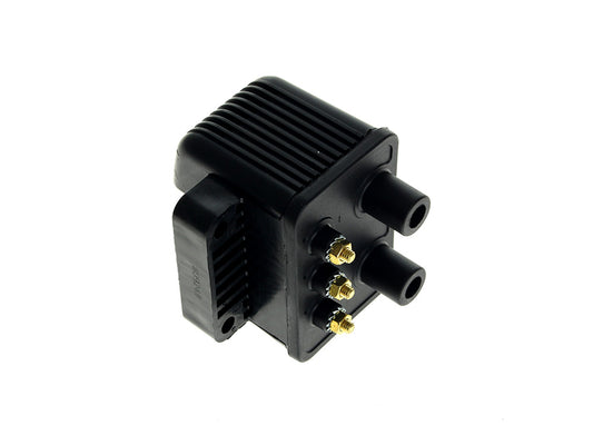 Ignition Coil - Black. Fits Big Twin 1970-1999 & Sportster 1971-2003 Models with Upgraded Single Fire Ignition