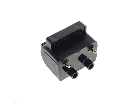 Ignition Coil - Black. Fits Big Twin & Sportster 1965-1998 with Points
