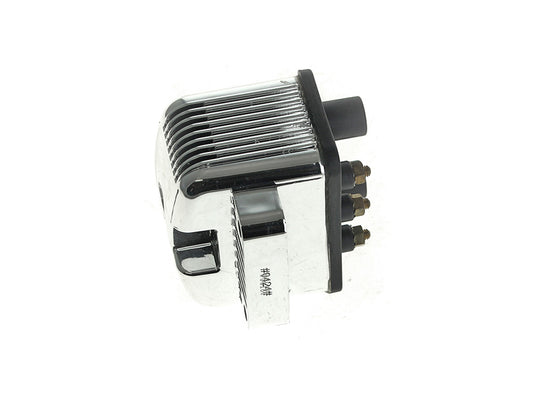Ignition Coil - Chrome. Fits Big Twin 1970-1999 & Sportster 1971-2003 Models with Upgraded Single Fire Ignition