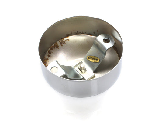Starter End Cover No Cut-Out - Chrome. Fits Sportster 1973-1980 with Hitatchi Starter & FL 1967-1980 with Prestolite Starter.
