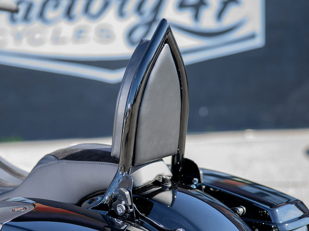 Diablo Sissy Bar Backrest - Gloss Black. Fits Touring 2009up.
