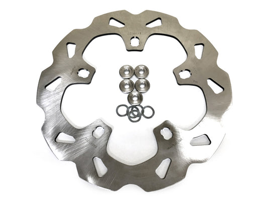 11.8in. Front Wave Disc Rotor - Stainless Steel. Fits Touring 2014-2023 with OEM Wheel.