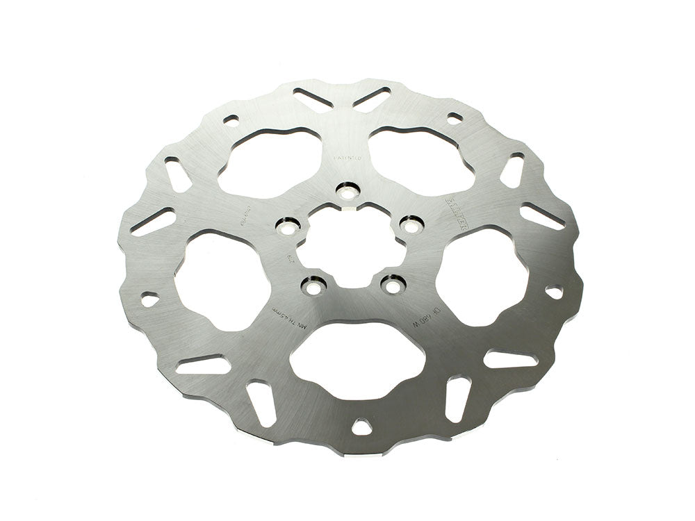 11.5in. Front Solid Mount Wave Disc Rotor. Fits Big Twin & Sportster 2000-2014.