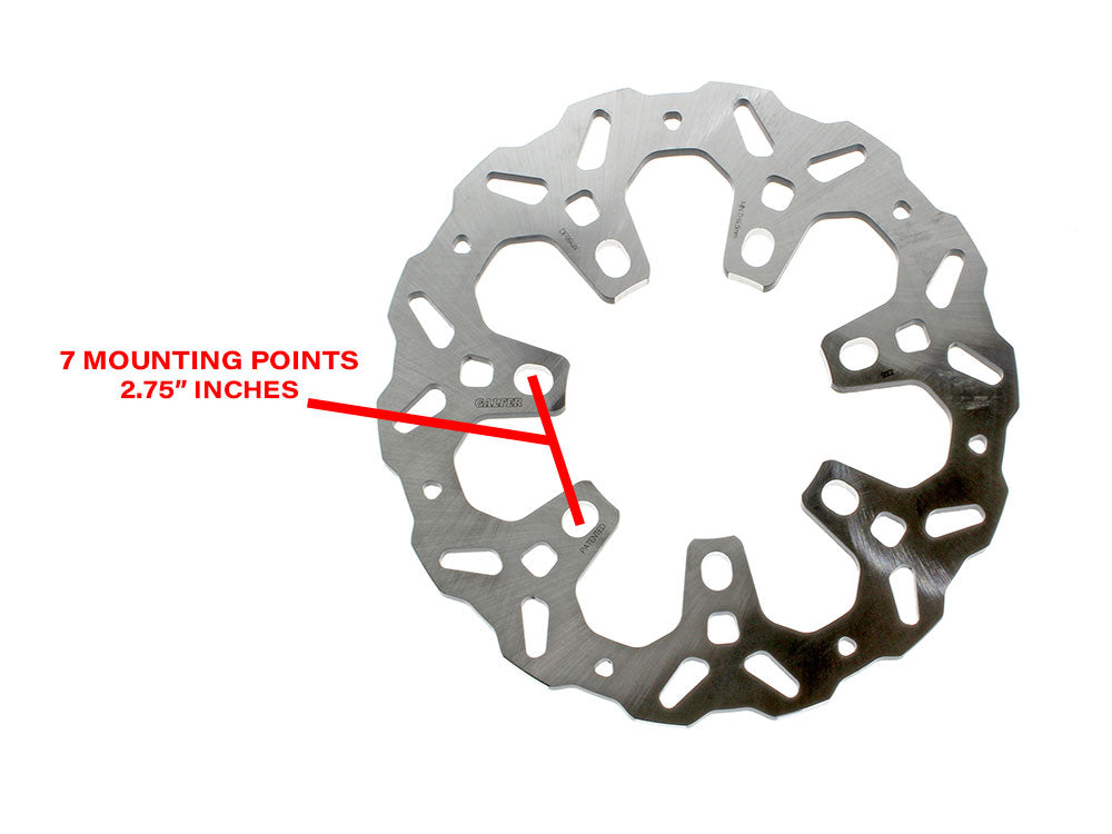 11.8in. Front Wave Disc Rotor - Stainless Steel. Fits Touring 'Limited' Models 2020-2023 with OEM Wheel.