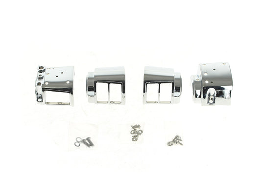 Handlebar Control Kit - Chrome. Fits Big Twin & Sportster 1982-1995 Models with Single Disc Rotors