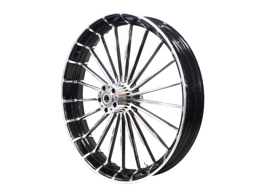 23in. x 3.75in. Ranger/Turbine Replica Wheel - Black Anodize, Polished Rim & Spoke Edge, Chrome Hub Kit. Fits Breakout 2013up.