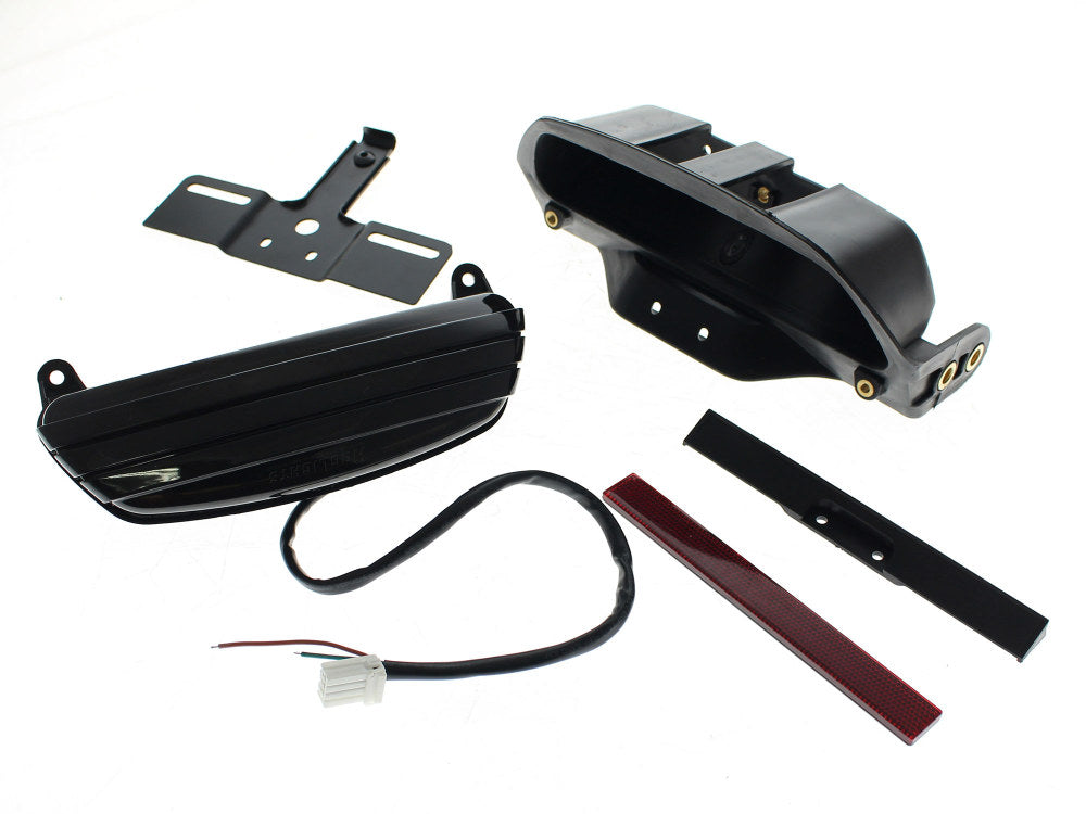 Tri-Bar LED Taillight With Smoke Lens. Fits FX Softail 2006-2015 & Crossbones 2009-2011