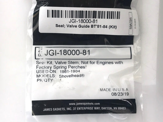 Valve Guide Seals. Fits Big Twin 1980-1984
