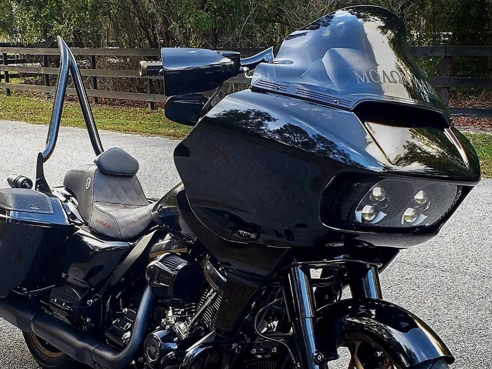 11in. Sports Flare Windshield - Dark Smoke Tint. Fits Road Glide 2015-2023