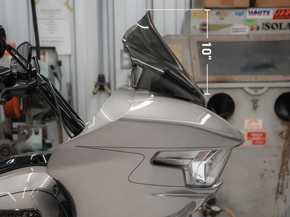 12in. Pro-Touring Flare Windshield - Tinted. Fits CVO Road Glide 2023up & Road Glide 2024up