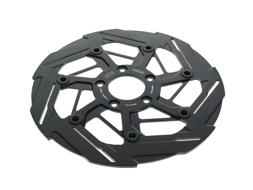 11.8in. Right Hand Front 7-Spoke Disc Rotor - Polished Band & Black Carrier.